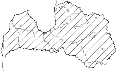 Oxyloma elegans (Risso) karte